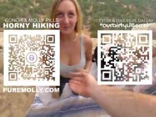 Hiking se transformă obraznic cu molly pills și haighlee dallas - excitat hiking - pov 4k
