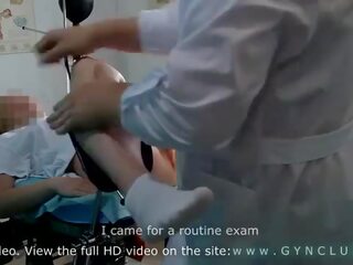 Teenager examined at a gynecologist's - stormy orgasm