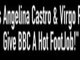 Bbws angelina คาสโตร & virgo peridot ให้ บีบีซี a stupendous footjob&excl;