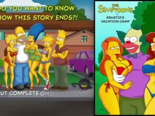 Krustie's Vacation Camp with outstanding chicks&excl; - The Simptoons