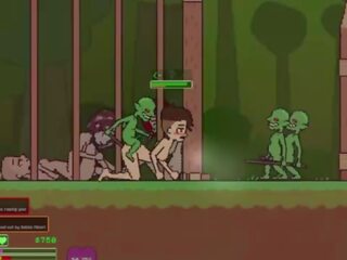 Captivity &vert; stupeň 3 &vert; nahý žena survivor fights ji způsob přes oversexed goblins ale fails a dostane v prdeli těžký polykání liters na připojenými opčními &vert; hentai hra gameplay p3