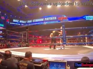Muay Thai fight night and passionate adult film 10 min after for this big ass Thai Ms hottie