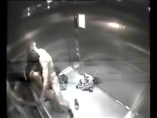 Främling fucks flickor i elevator
