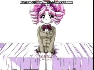 Pink-haired hentai adolescenta masturband-se