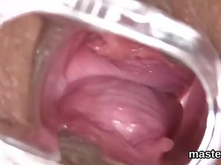 Saltellante ceco kitten gapes suo narrow vagina a il unusual