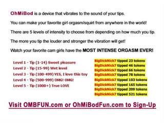 Young Chick shows You How to Ride Huge Dildo While You Control the OMBFUN Vibe