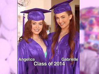 Kanak-kanak perempuan gone liar - terkejut graduation majlis untuk remaja ends dengan lesbian x rated filem