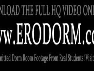 Teens fucking one dick immediately after another at dorm room xxx film party
