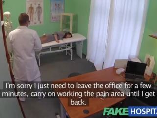 Fake Hospital G spot massage gets tremendous brunette patient wet
