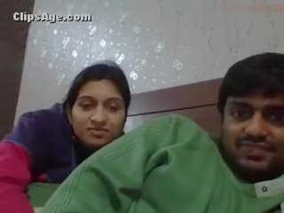 Young cute newly wed desi couple superior strip action