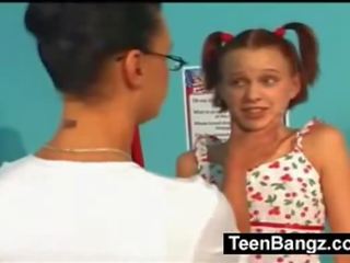 Teen lassie lesbian xxx clip with teacher