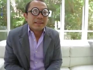 Mexican nerd fucks a teenager from his office!