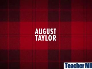 מבוגר סרט סרט הדבקה ב כיתה עם ענק סיבוב פטמות מורה (august טיילור) video-08
