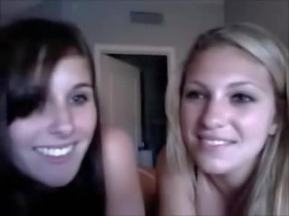 Two gorgeous lustful Teens clip off on Omegle
