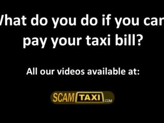American stunner worships cab drivers cock and gets ass fucked