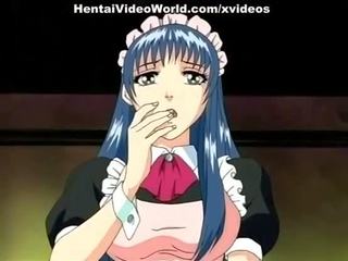 Hentai sexo presilla en cama con un rubia adolescente