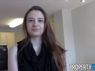 PropertySex - Young real estate agent with big natural tits homemade xxx movie